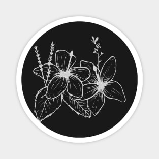 Linework flowers Magnet